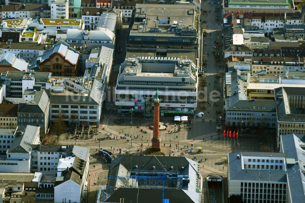 Luftaufnahme Darmstadt Platz Ensemble Luisenplatz In Darmstadt Im Bundesland Hessen Deutschland