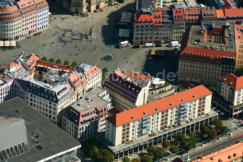 Luftaufnahme Dresden - Platz- Ensemble Neumarkt in Dresden im Bundesland Sachsen, Deutschland