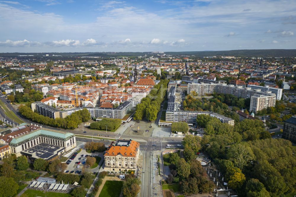 Luftaufnahme Dresden - Platz- Ensemble Neustädter Markt in Dresden im Bundesland Sachsen, Deutschland