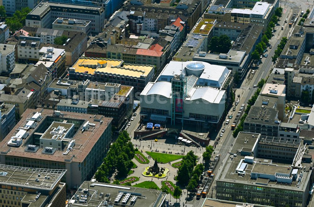 Luftbild Mannheim - Platz- Ensemble Paradeplatz in Mannheim im Bundesland Baden-Württemberg, Deutschland