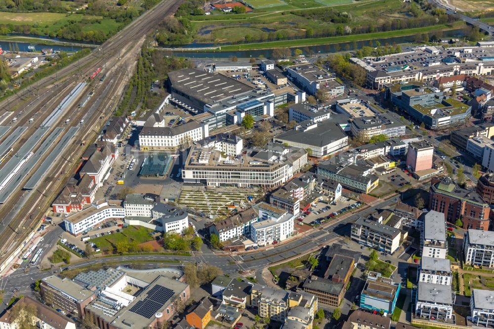 Luftbild Hamm - Platz- Ensemble Platz der Deutschen Einheit in Hamm im Bundesland Nordrhein-Westfalen, Deutschland