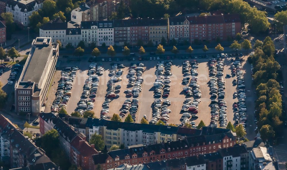 Luftbild Kiel - Platz- Ensemble Wilhelmplatz in Kiel im Bundesland Schleswig-Holstein, Deutschland