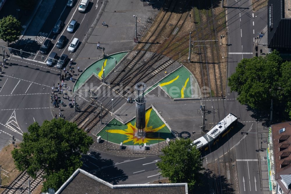 Luftaufnahme Stuttgart - Platz- Ensemble Wilhelmsplatz in Stuttgart im Bundesland Baden-Württemberg, Deutschland