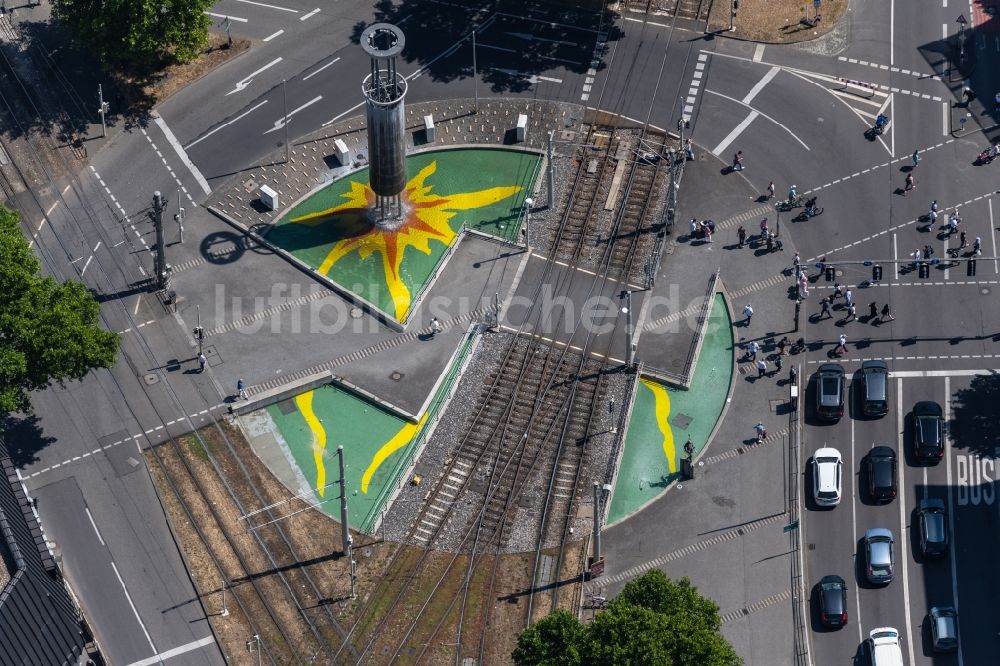 Stuttgart aus der Vogelperspektive: Platz- Ensemble Wilhelmsplatz in Stuttgart im Bundesland Baden-Württemberg, Deutschland