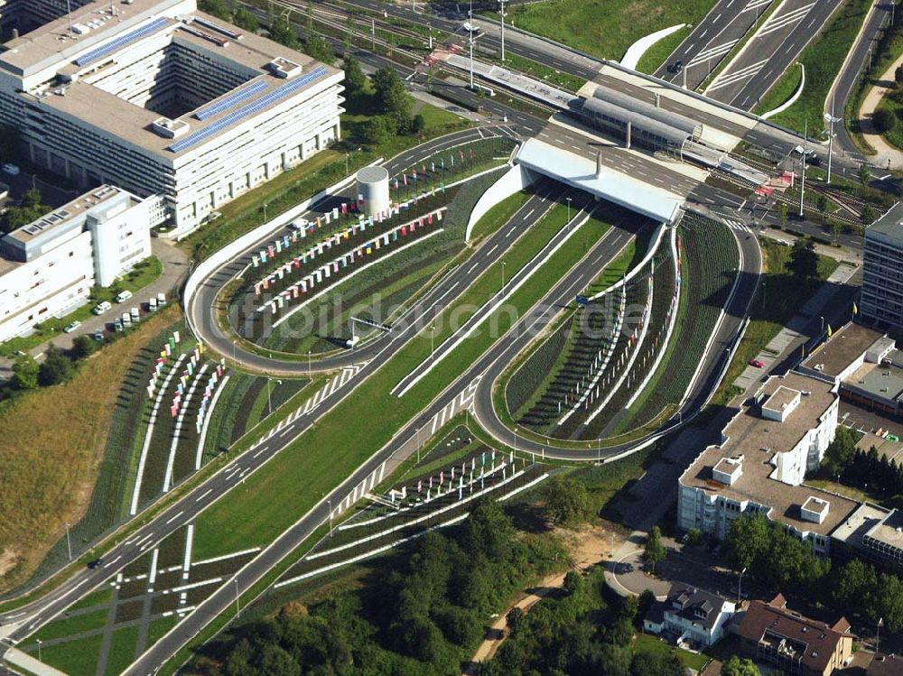 Bonn (NRW) aus der Vogelperspektive: Platz der Vereinten Nationen und Polizeipräsidium - Bonn (NRW)