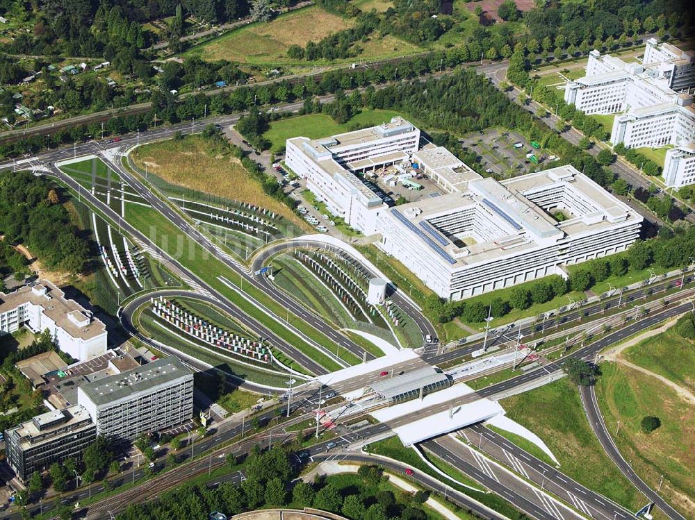 Bonn (NRW) aus der Vogelperspektive: Platz der Vereinten Nationen und Polizeipräsidium - Bonn (NRW)