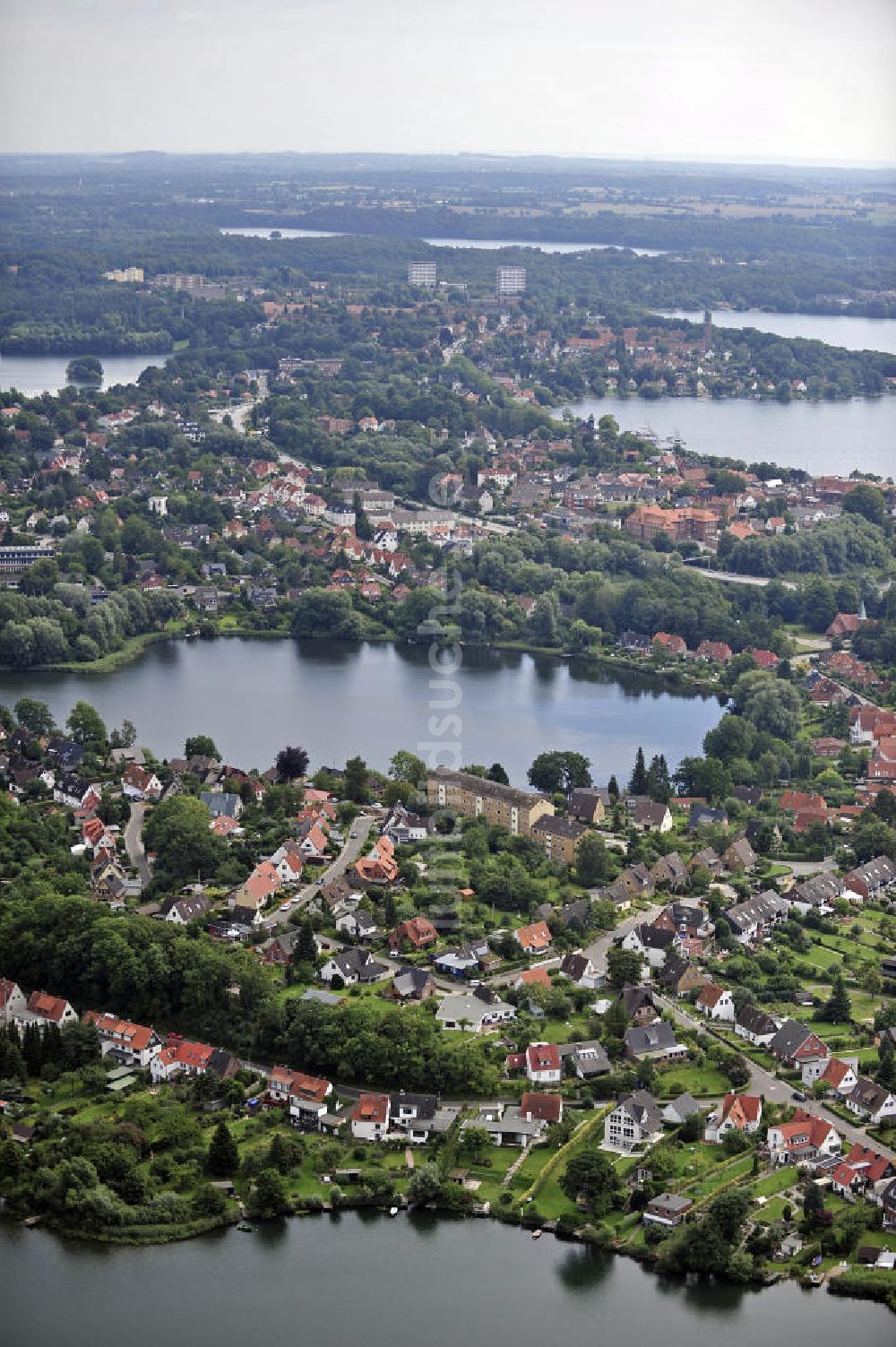 Plön von oben - Plön und Großer Plöner See