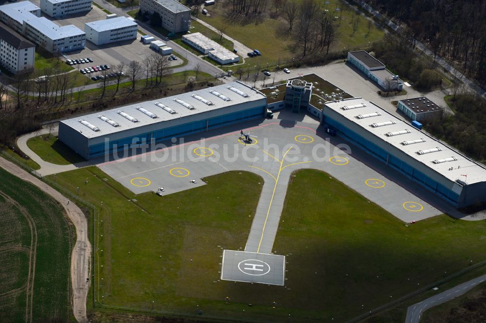 Luftbild Ahrensfelde - Polizei- Helikopter- Landeplatz in Ahrensfelde im Bundesland Brandenburg