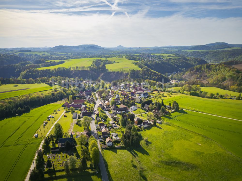 Luftaufnahme Bad Schandau - Porschdorf in Bad Schandau im Bundesland Sachsen, Deutschland