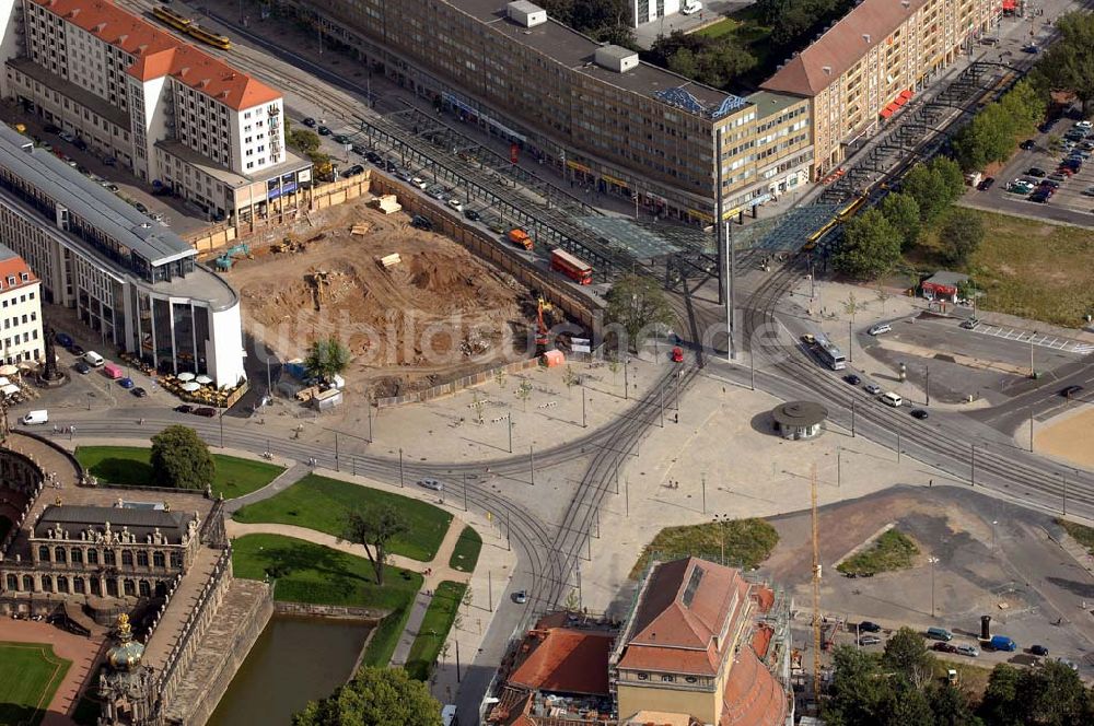 Dresden von oben - Postplatz (Dresden)