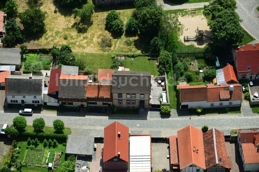 Luftbild Kloster Gröningen - Poststraße - Freiheitsstraße in Kloster Gröningen im Bundesland Sachsen-Anhalt