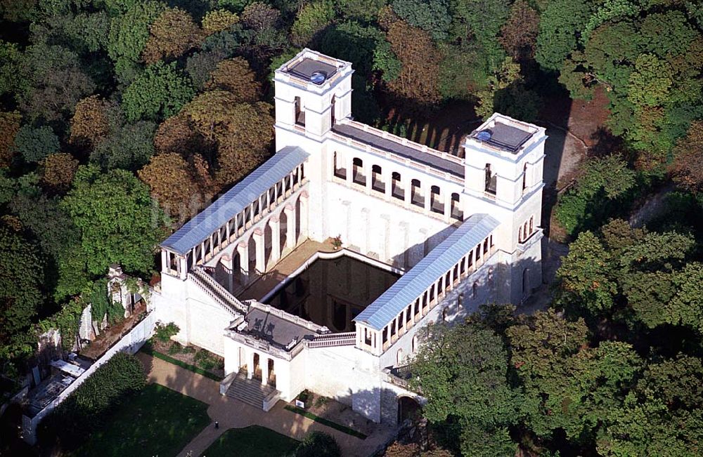 Potsdam / Brandenburg von oben - Potsdam / Brandenburg Fertig rekonstruiertes Schloß Belvedere auf dem Pfingstberg