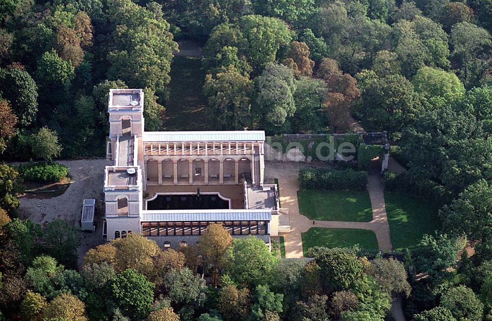 Luftbild Potsdam / Brandenburg - Potsdam / Brandenburg Fertig rekonstruiertes Schloß Belvedere auf dem Pfingstberg