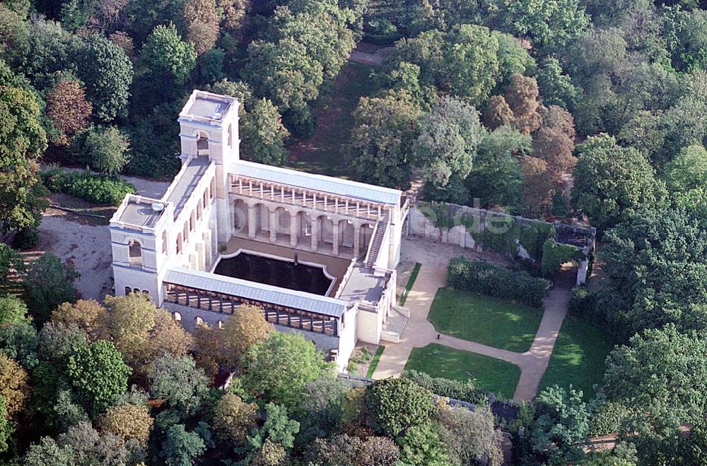 Luftaufnahme Potsdam / Brandenburg - Potsdam / Brandenburg Fertig rekonstruiertes Schloß Belvedere auf dem Pfingstberg