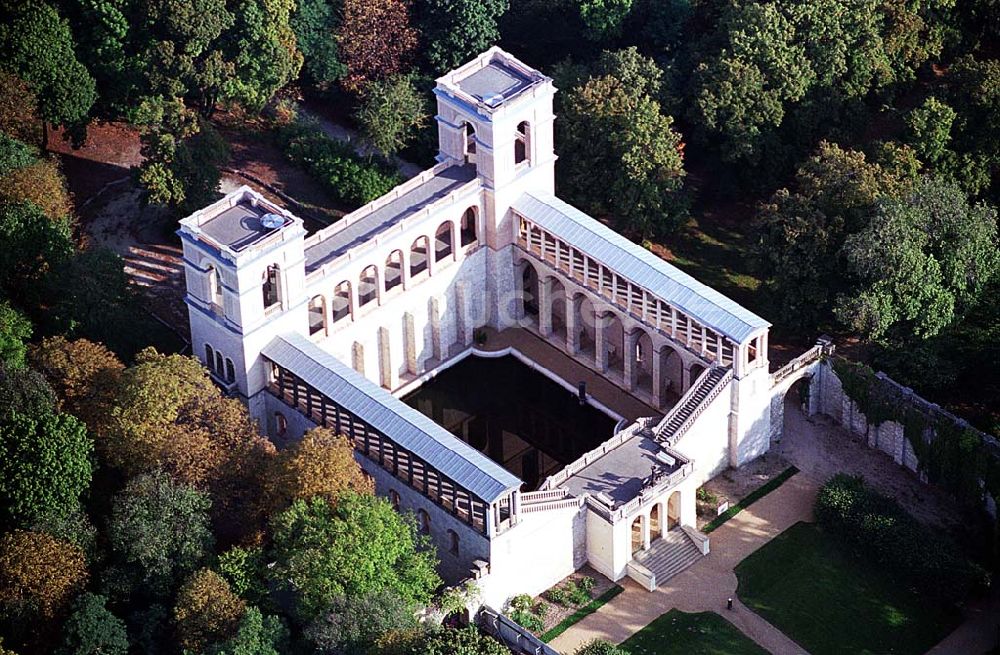 Potsdam / Brandenburg aus der Vogelperspektive: Potsdam / Brandenburg Fertig rekonstruiertes Schloß Belvedere auf dem Pfingstberg