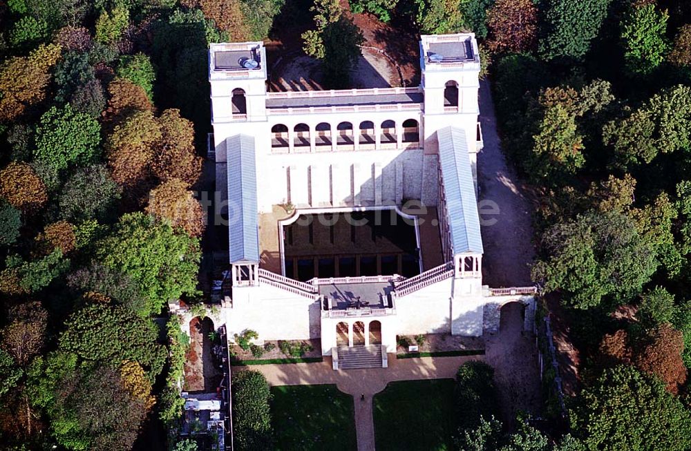 Luftbild Potsdam / Brandenburg - Potsdam / Brandenburg Fertig rekonstruiertes Schloß Belvedere auf dem Pfingstberg