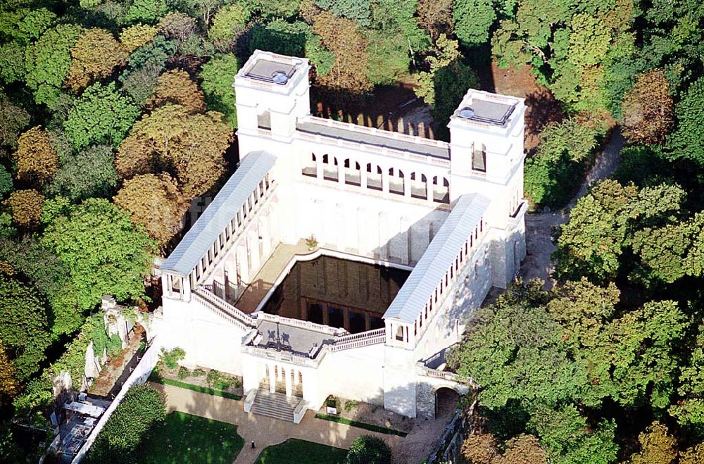 Luftaufnahme Potsdam / Brandenburg - Potsdam / Brandenburg Fertig rekonstruiertes Schloß Belvedere auf dem Pfingstberg