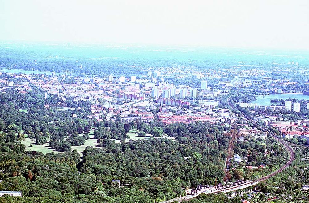 Potsdam / Brandenburg aus der Vogelperspektive: Potsdam / Brandenburg Rekonstruktion des Kaiser-Bahnhofs in der Nähe vom neuen Pallee (Institut für Lehrerbildung) in Potsdam 06