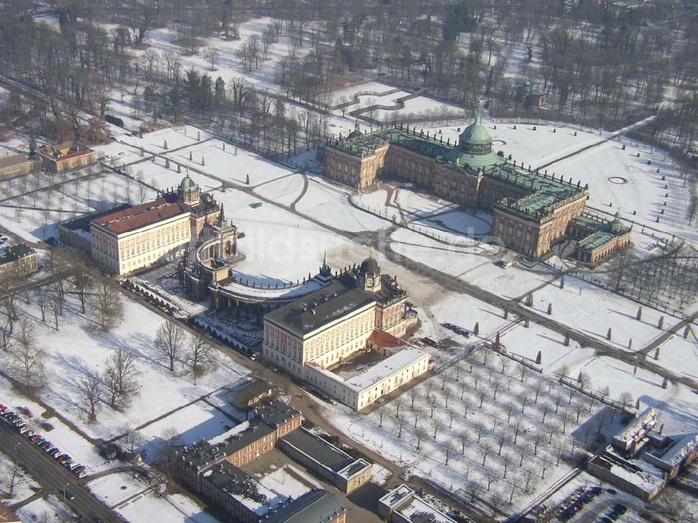 Potsdam/Brandenburg von oben - Potsdam 13.02.2003 Winterstimmung am Neuen Palais in Potsdam Webmaster@Park-Sanssouci.de Pilot: Grahn