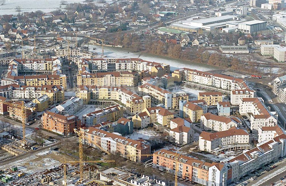 Luftbild Berlin - 22.11.1995 Potsdam, Wohnsiedlung am Kirchsteigfeld (Winter)