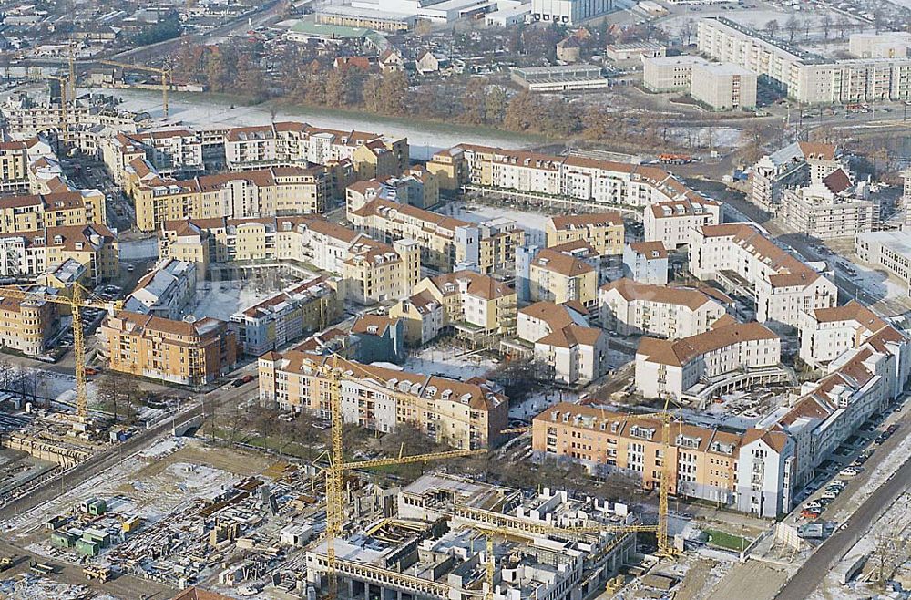 Luftaufnahme Berlin - 22.11.1995 Potsdam, Wohnsiedlung am Kirchsteigfeld (Winter)