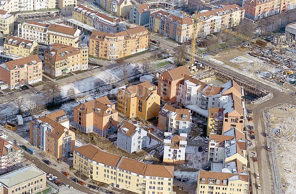 Luftbild Berlin - 22.11.1995 Potsdam, Wohnsiedlung am Kirchsteigfeld (Winter)