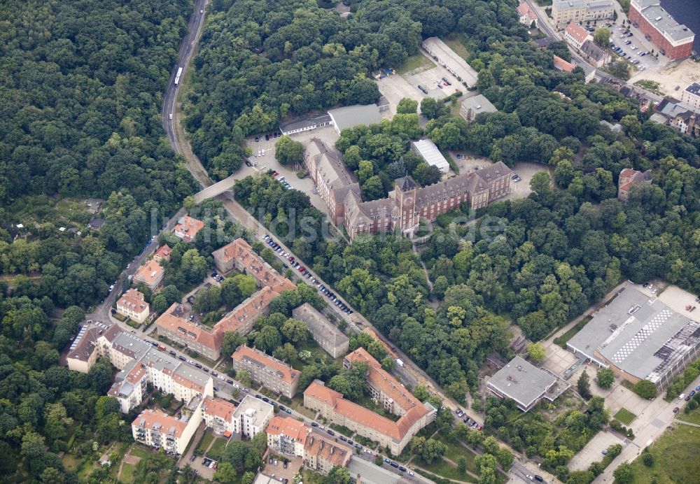 Luftaufnahme Potsdam - Potsdamer Landtag auf dem Brauhausberg in Potsdam, der Landeshauptstadt von Brandenburg