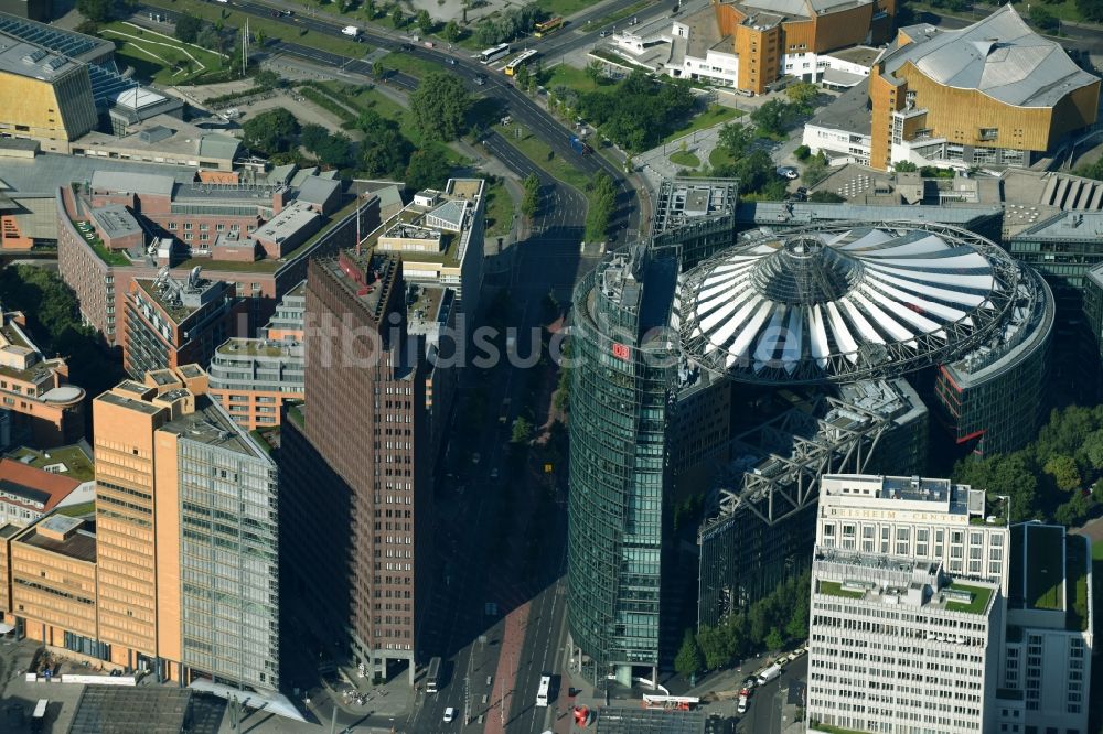 Berlin von oben - Potsdamer und Leipziger Platz im Innenstadt- Zentrum in Berlin