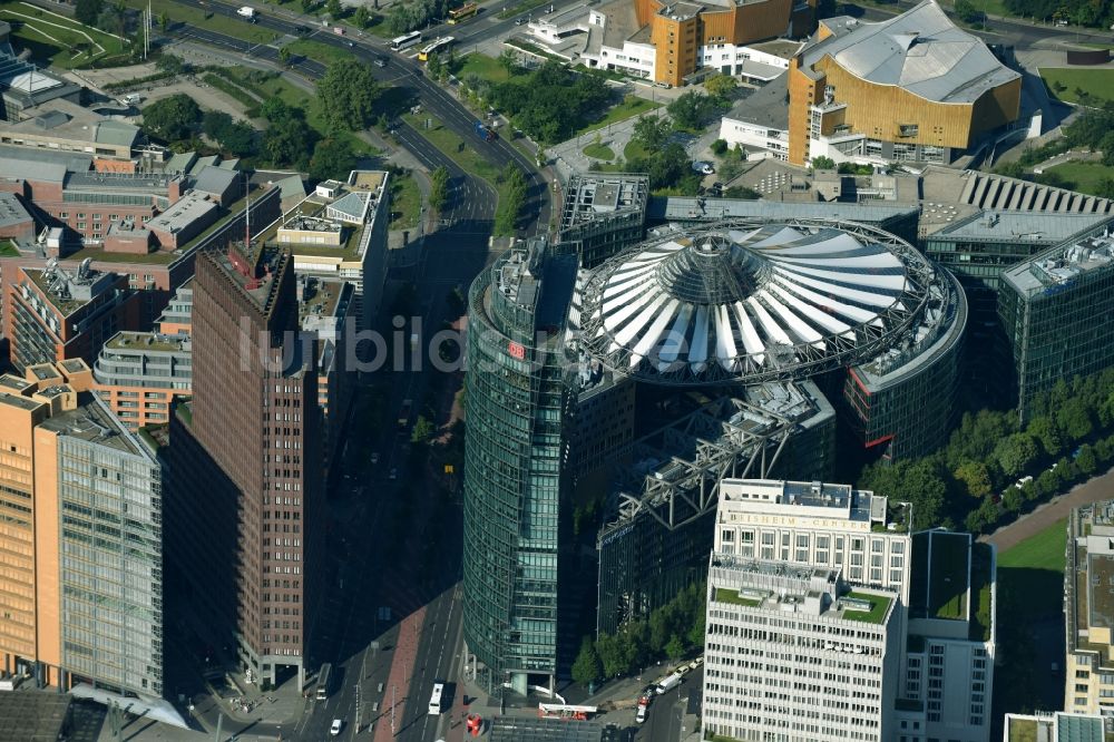 Berlin aus der Vogelperspektive: Potsdamer und Leipziger Platz im Innenstadt- Zentrum in Berlin