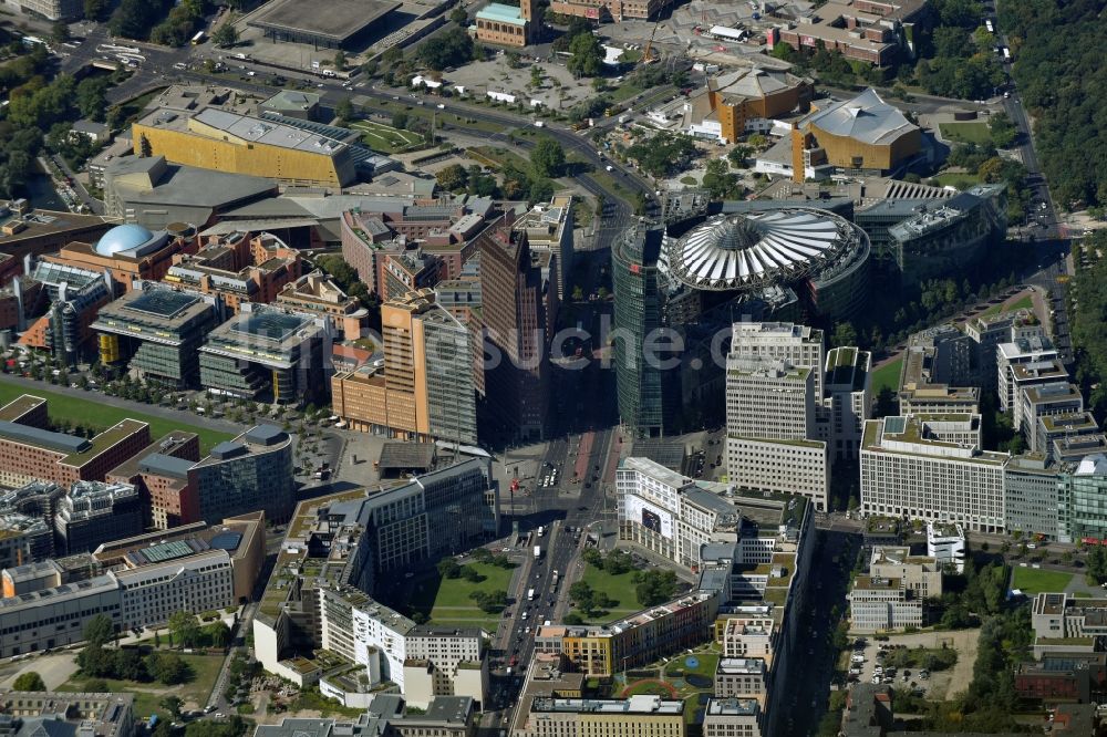 Luftaufnahme Berlin - Potsdamer Platz im Innenstadt- Zentrum in Berlin