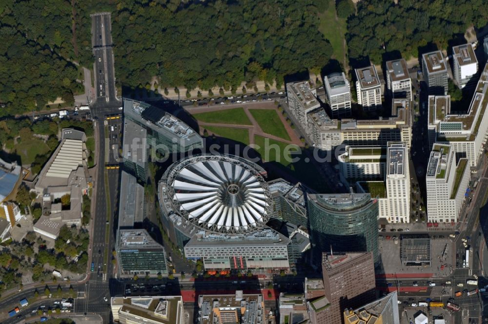 Berlin OT Tiergarten aus der Vogelperspektive: Potsdamer Platz im Ortsteil Tiergarten in Berlin