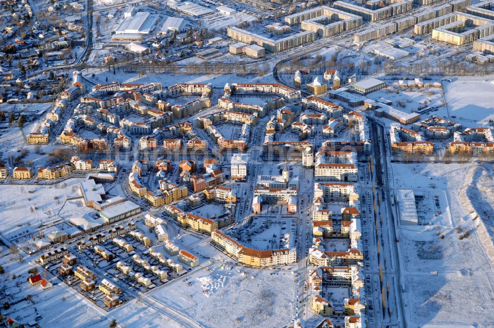 Luftbild POTSDAM - Potsdamer Stadtteil Kirchsteigfeld im Winter mit Schnee