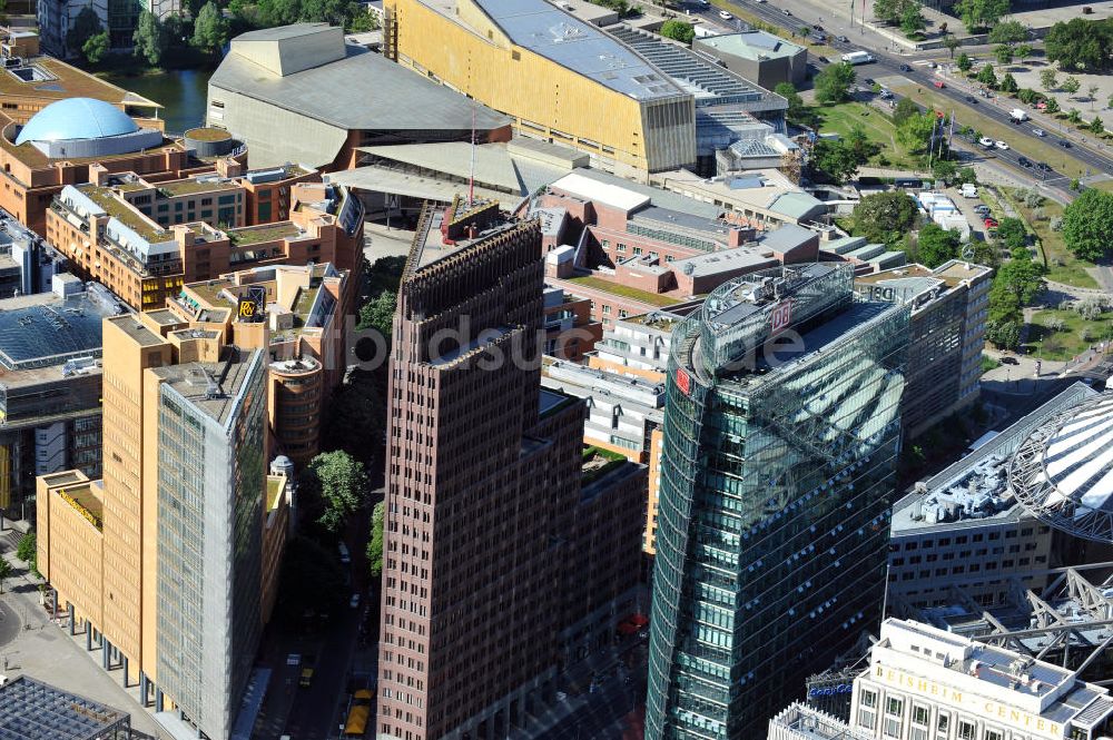 Berlin Mitte aus der Vogelperspektive: Potzdamer Platz in Berlin-Mitte