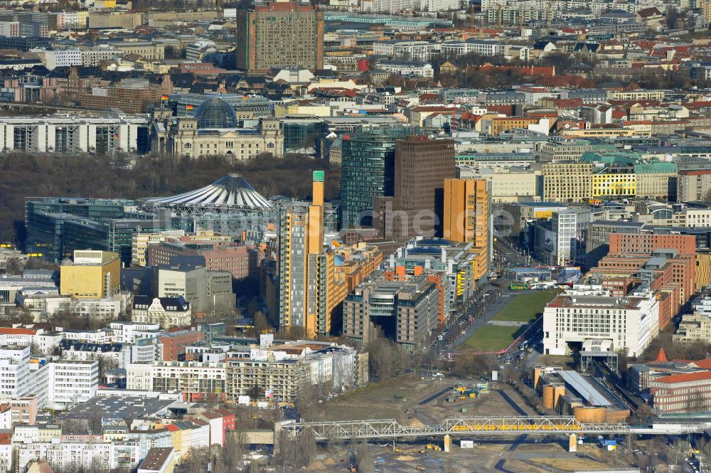 Luftbild Berlin - Potzdamer Platz in Berlin-Mitte