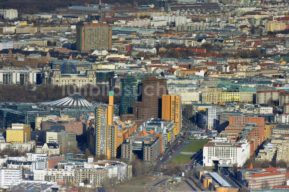 Luftaufnahme Berlin - Potzdamer Platz in Berlin-Mitte