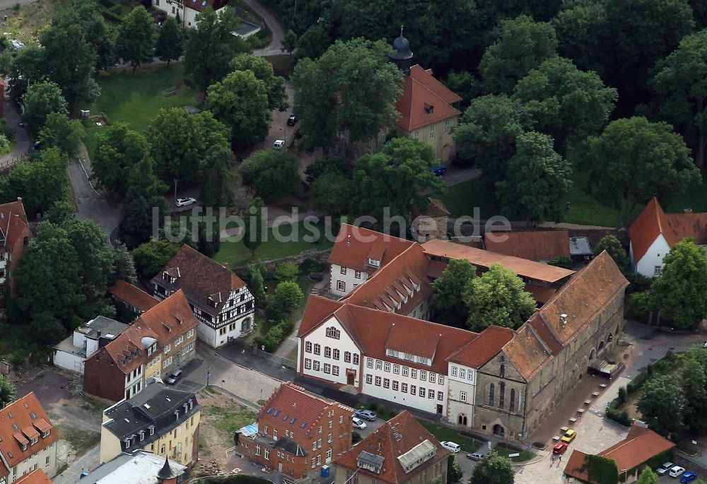 Luftaufnahme Eisenach - Predigerkirche und Kreuzkirche in Eisenach im Bundesland Thüringen