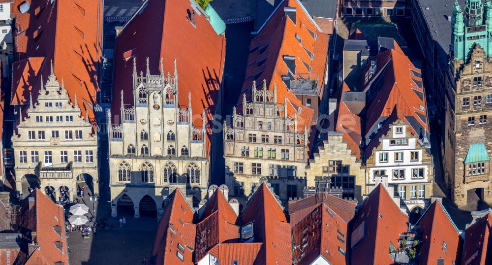 Münster aus der Vogelperspektive: Prinzipalmarkt in der Altstadt in Münster im Bundesland Nordrhein-Westfalen, Deutschland