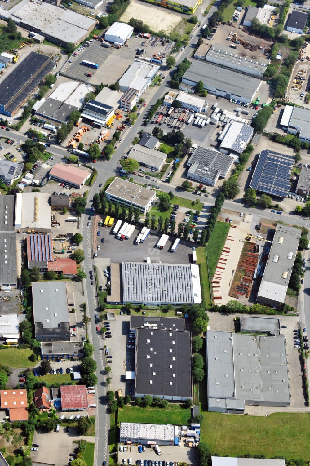 Dortmund - Wickede von oben - Produktions- und Lagerhalle in Dortmund / Nordrhein-Westfalen