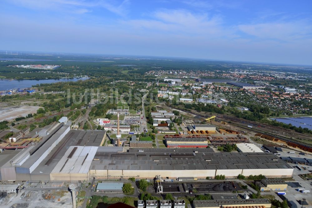 Luftaufnahme Brandenburg Havel - Produktionsstätte der B.E.S. Brandenburger Elektrostahlwerke GmbH in Brandenburg an der Havel im Bundesland Brandenburg