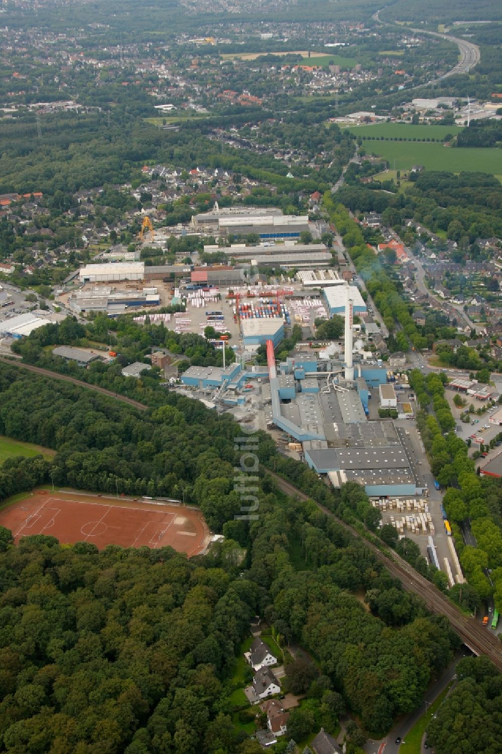 Luftaufnahme Gladbeck - Produktionsstätte des Unternehmens Rockwool in Gladbeck im Bundesland Nordrhein-Westfalen