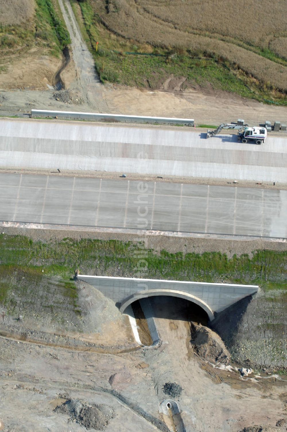 Eisenach aus der Vogelperspektive: Projekt Nordverlegung Hörselberge der Autobahn E40 / A4 bei Eisenach