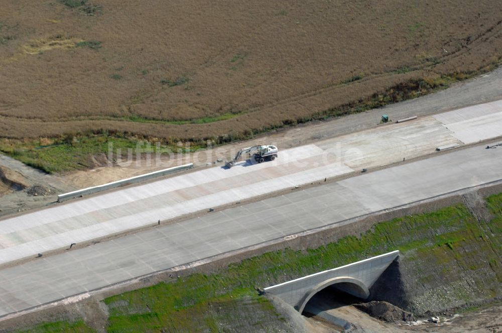 Luftbild Eisenach - Projekt Nordverlegung Hörselberge der Autobahn E40 / A4 bei Eisenach