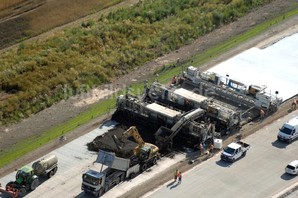 Luftaufnahme Eisenach - Projekt Nordverlegung Hörselberge der Autobahn E40 / A4 bei Eisenach