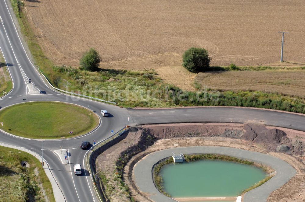 Luftaufnahme Eisenach - Projekt Nordverlegung Hörselberge der Autobahn E40 / A4 bei Eisenach