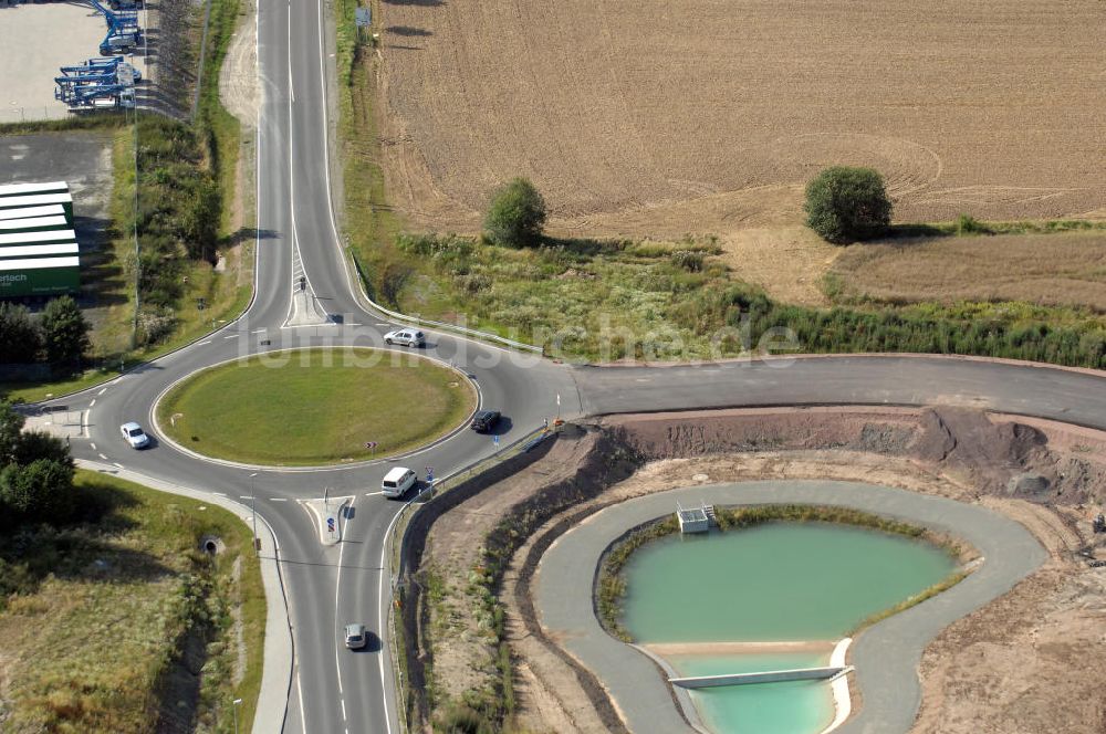 Eisenach von oben - Projekt Nordverlegung Hörselberge der Autobahn E40 / A4 bei Eisenach