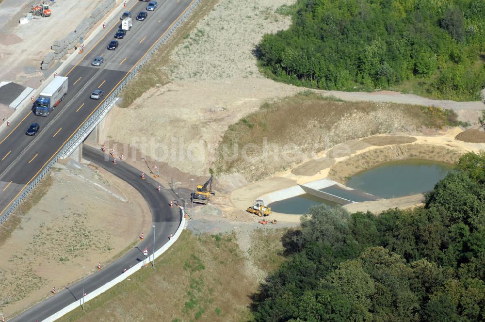 Eisenach von oben - Projekt Nordverlegung Hörselberge der Autobahn E40 / A4 bei Eisenach