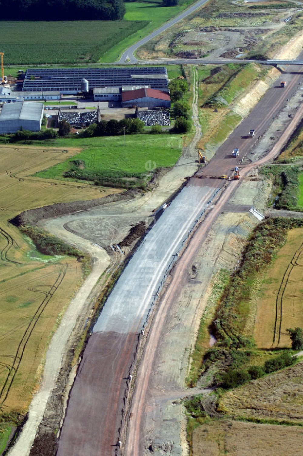 Hastrungsfeld von oben - Projekt Nordverlegung Hörselberge der Autobahn E40 / A4 bei Hastrungsfeld