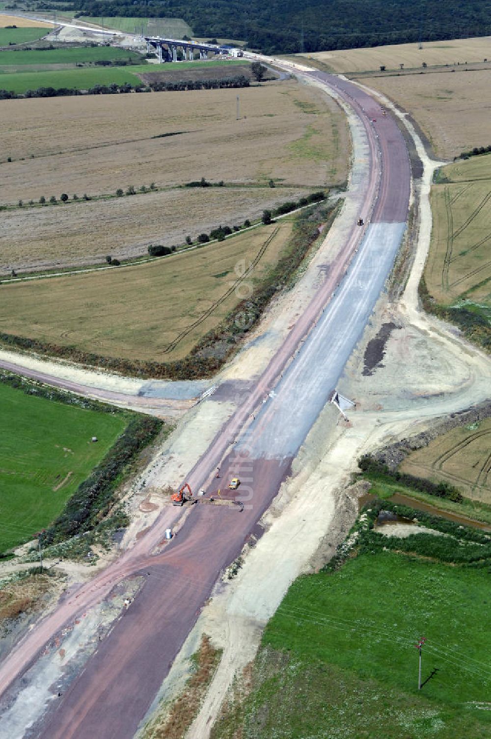 Hastrungsfeld von oben - Projekt Nordverlegung Hörselberge der Autobahn E40 / A4 bei Hastrungsfeld