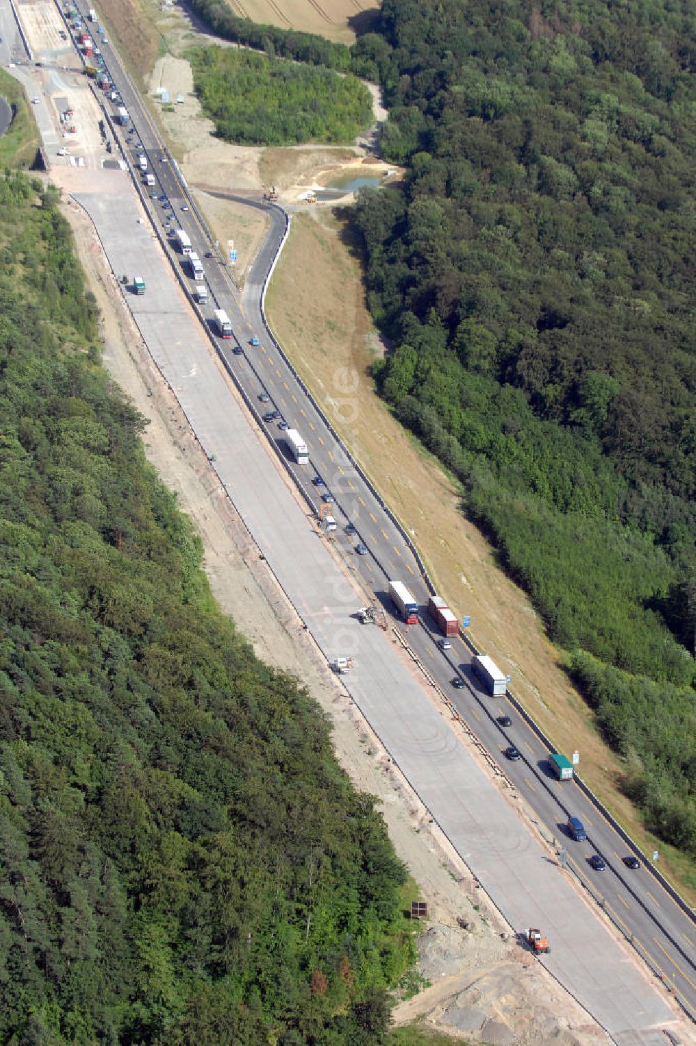 Luftaufnahme Hörschel - Projekt Nordverlegung Hörselberge der Autobahn E40 / A4 bei Hörschel