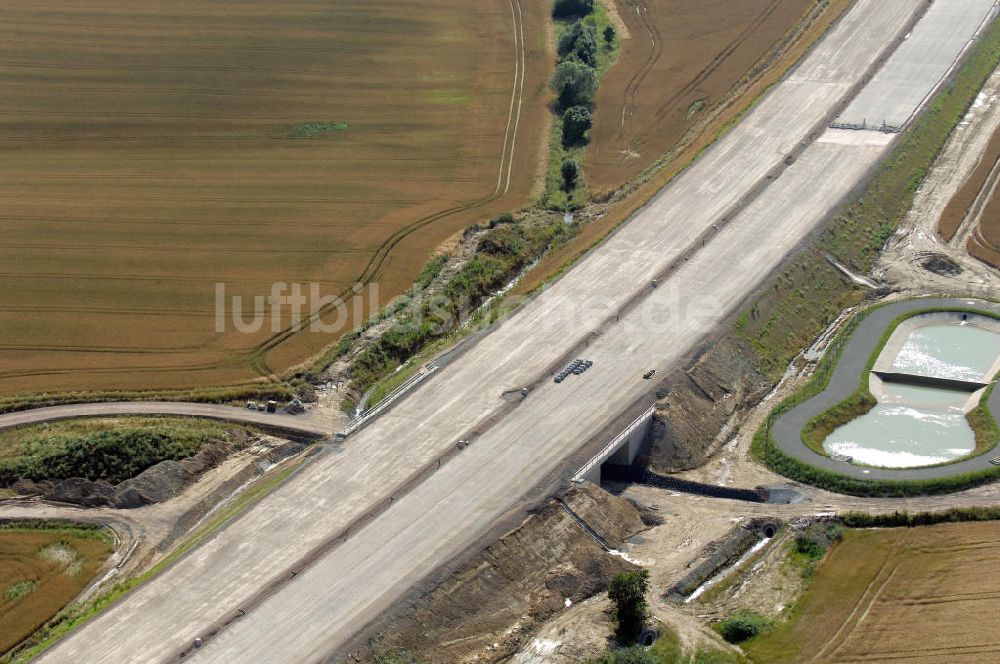 Hötzelsroda von oben - Projekt Nordverlegung Hörselberge der Autobahn E40 / A4 bei Hötz